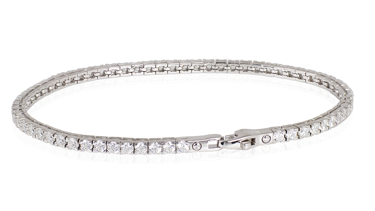 Bracciale tennis, argento zirconi bianchi, 19,5 cm UBRT201WM