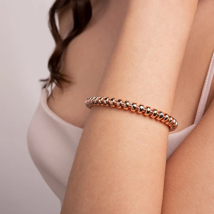 Bracciale con Rondelle in Golden Rosé