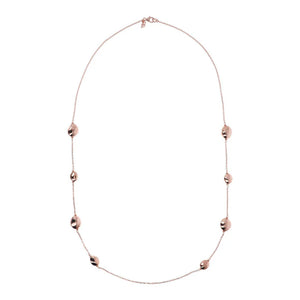 Collana Lunga con Pepite Lucide in Golden Rosé