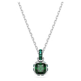 Pendente Birthstone Taglio squadrato, Maggio, Verde, Placcato rodio